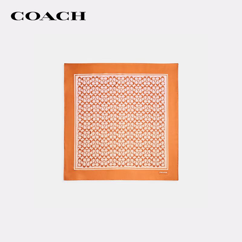 COACH Signature Silk Printed Scarf