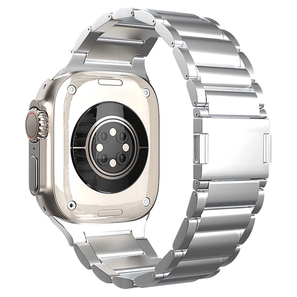 For Apple Watch 10 46mm/Ultra 2/Ultra 49mm/9 8 7 45mm/SE (2023) SE (2022) SE 6 5 4 44mm/3 2 1 42mm Titanium Steel Band Magnetic Strap