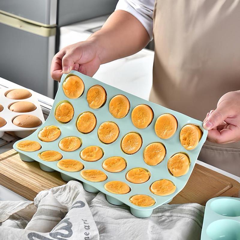 12/24 Holes Silicone Baking Mold For Baking 3D Bakeware Chocolate Round Sphere Mold Cupcake Pan Cake Diy Muffin Kitchen Tools