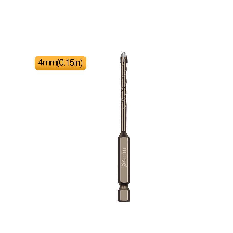 Hex Shank Spiral Groove Cross Alloy Drill Bit for Ceramic, Glass, Tile & Vitrified Tile.
