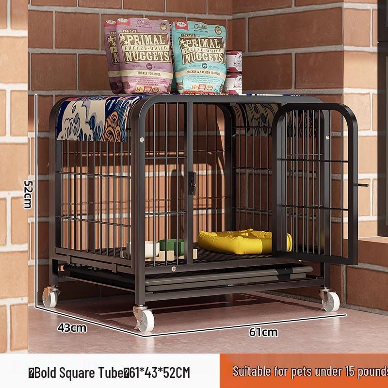 Large Pet Cage: Multi-Sized Dog & Cat Enclosure with Toilet Space