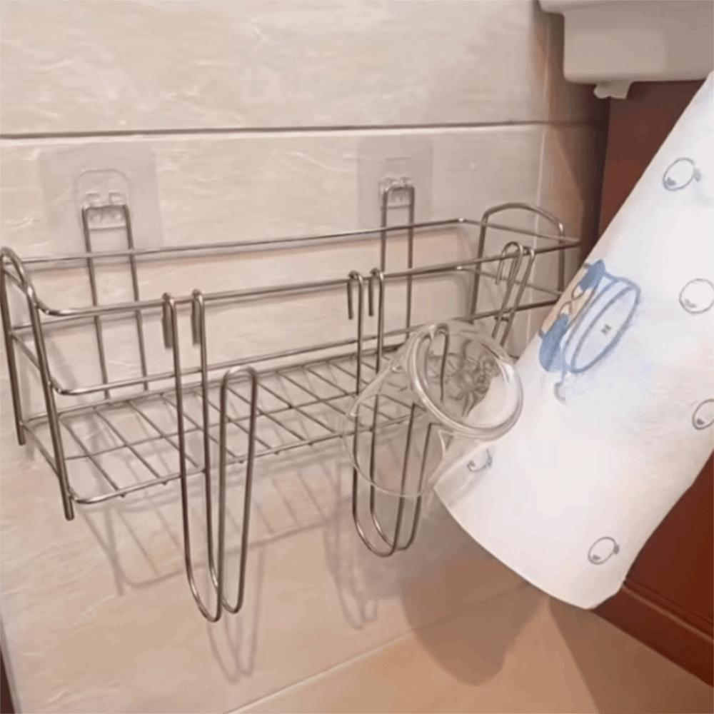 4PCS U Shape Hanging Cup Drying Hook Stainless Steel Space Saving Kitchen Storage Rack Corrosion-resistant Wear-resistant