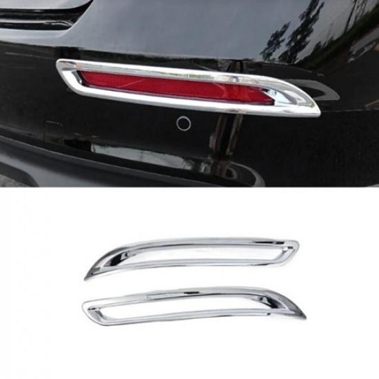 Chrome 2X Rear Fog Lamp Bumper Light Cover Trim For Honda Accord 2023 2024 2025