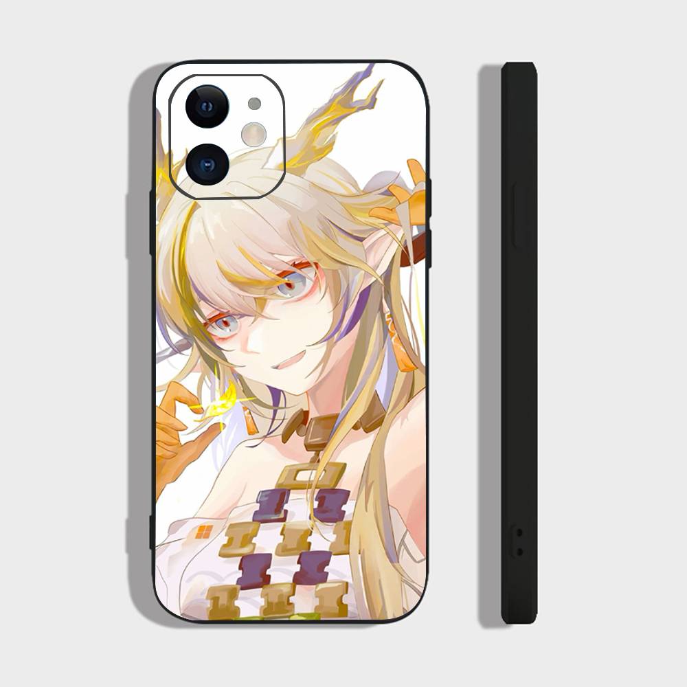 Shu Animated Game A-Arknights Phone Case For IPhone 17 Air 16 15 14 13 Pro Max 11 12 Black Silicone Cover