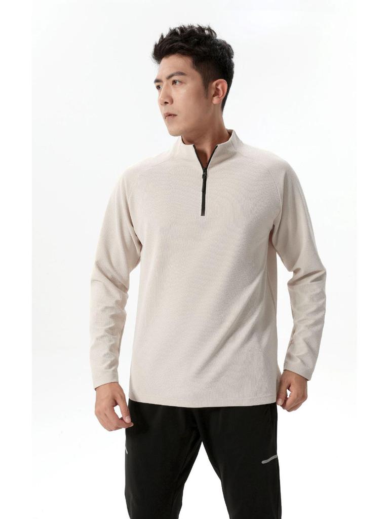 Lulu Men's Lightweight Long Sleeve Breathable Top for Spring/Autumn - Ideal for Running, Hiking, Casual Sports & Outdoor Training