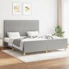 VidaXL Bed Frame with Headboard Light Grey 160x200 Cm Fabric3125227