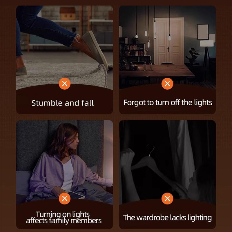 Kabellose Bewegungserkennung Nachtlampe Intelligenter Bewegungssensor Nachtlicht LED Dimmbar Ultra-Leise für Schlafzimmer Flur Badezimmer