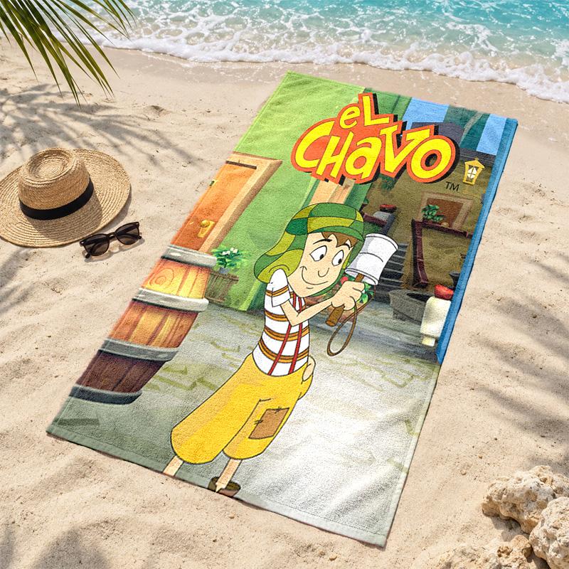 El chavo Microfiber Beach Towel Quick Dry Sand Free Lightweight Beach Towels for Travel Swimming Camping