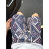 Color rhombus grid knitted jacquard shorts men's summer ethnic style American sports four-and-five pants
