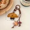 Niedlicher Brot-Schlüsselanhänger mit Schlaufe Strapazierfähiger Schlüsselring Handtaschen-Schmuck Einzigartiges Geschenk für Kuchen- und Gebäckliebhaber