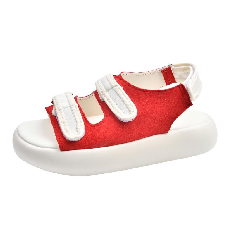Summer new Velcro casual sports sandals lightweight thick sole one word belt fashion shoes women's shoes