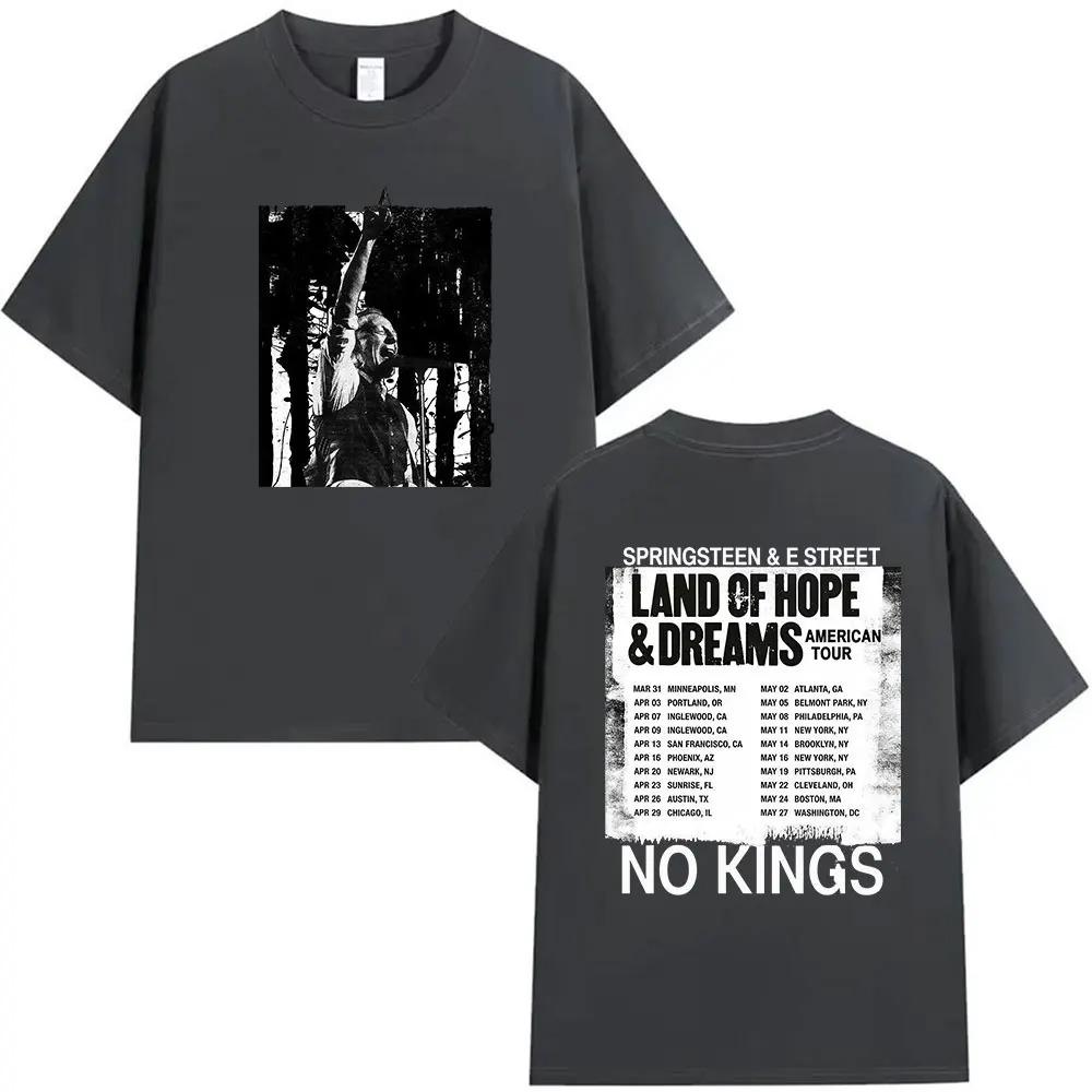 Rock Band Bruce Springsteen Land of Hope & Dreams Tour 2026 Maglietta Grafica Unisex Hip Hop Gotica a Maniche Corte Streetwear