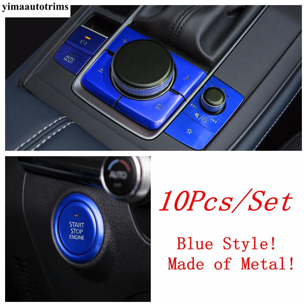 Central Control Gear Shift Multimedia Panel Start Stop Button Cover Trim Accessories For Mazda 3 - 2025 / CX-30 - 2025