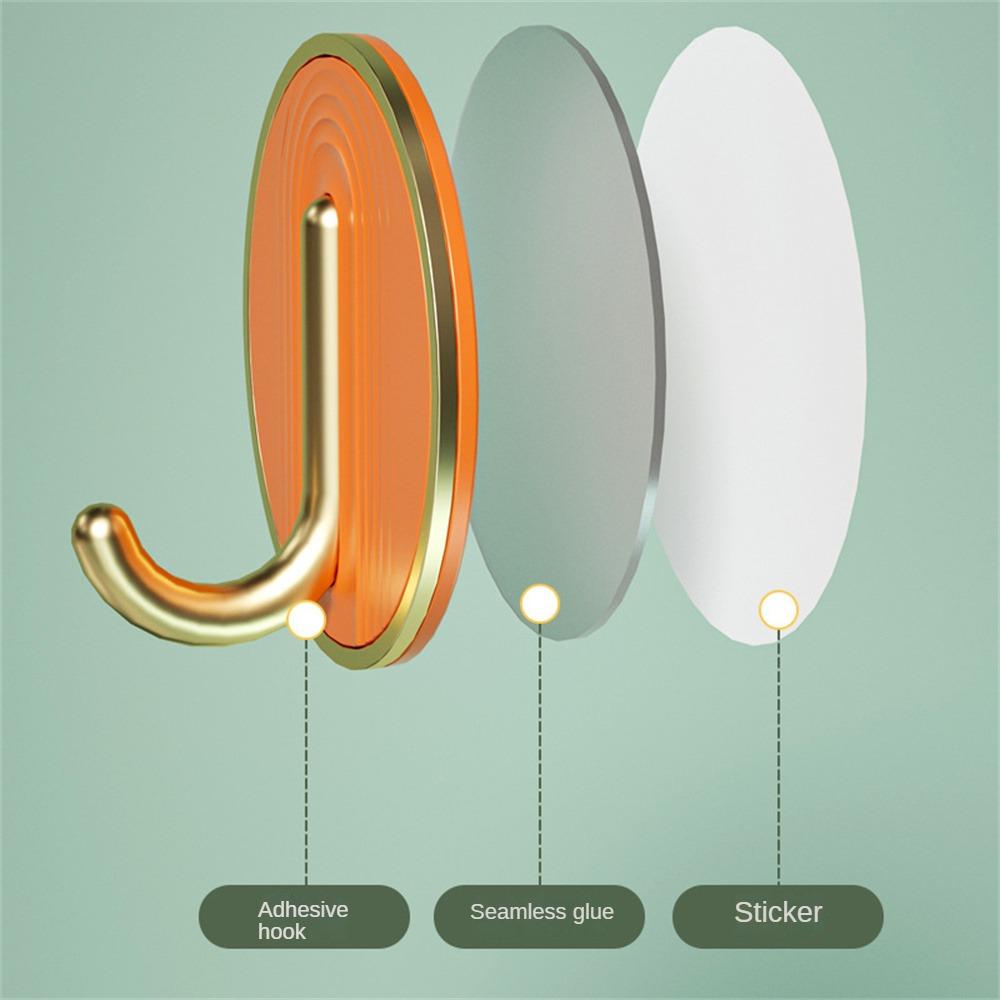 Luxury Wall Hook Home Decor Strong Adhesive Bathroom Towel Rack No Punching Hanging Coat Hanger Door Back Key Bag Holder