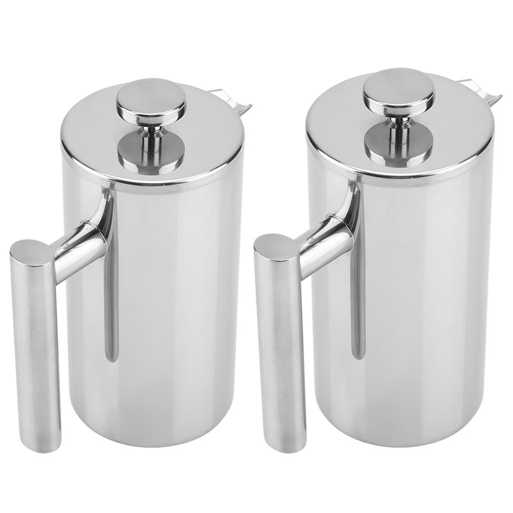 Double Walled Stainless Steel Coffee Maker French Press Tea Pot With Filter Hand-Made Coffee Utensils For Making Coffee Tea