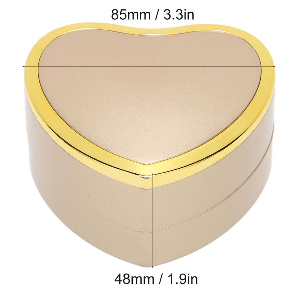Heart Shaped Necklace Box Elegant Jewelry Display Gift Box with LED Light for Proposal Engagement