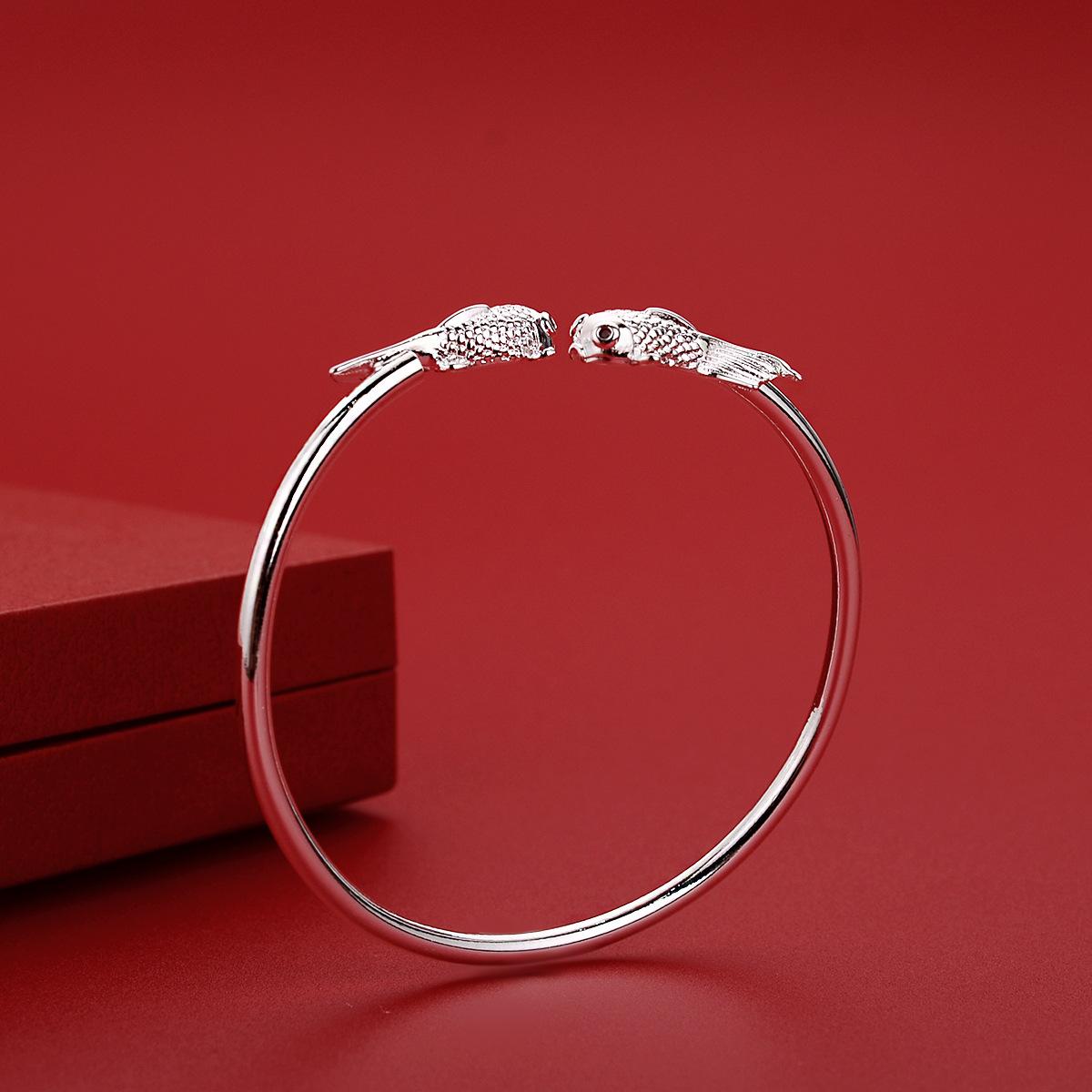 

Модные оригинальные дизайнерские браслеты из стерлингового серебра с красивыми золотыми рыбками для женщин, вечерние свадебные украшения, праздничные подарки