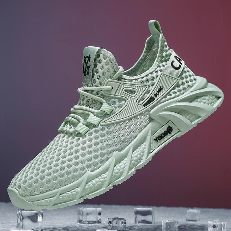 Hollow Men's Shoes Summer Casual Big Mesh Shoes Men's Outdoor Breathable Sports Mesh Trendy Shoes Men