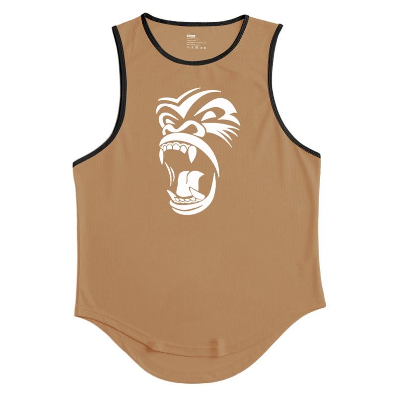 Summer Dacron Sleeveless Shirts Men Tank Top Bodybuilding Shirt Vest Gym T Shirt Sport Tops Singlet Men Clothing Streetwear