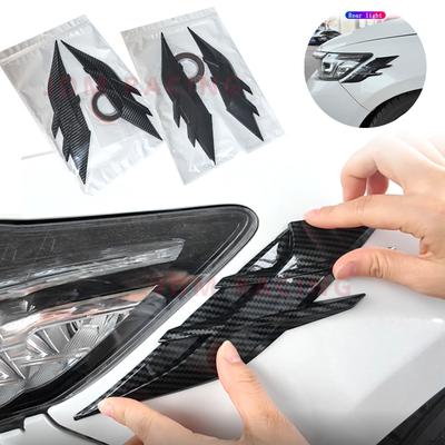 2PCS Auto Headlight Eyebrow Universal Car Lamp Cover Sticker Self-Adhesive Stripe Decal Decoration for Cars Bodys