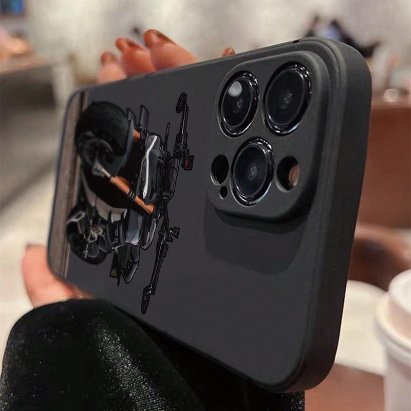 Cool Black Motorcycle Suitable for 15 Apple 14promax Mobile Phone Case iPhone13 New 17/16 Trend 12/11
