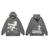 Mens Oversized Hooded Sweatshirt With Fleece Lining Streetwear Cotton Pullover Winter Casual Wear