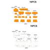 1set/16pcs Silicone Notebook Anti Dust Plug Cover Stopper Type C Laptop Dustproof USB Port HDTV RJ45 Interface waterproof cover2