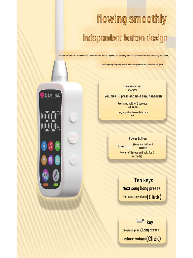 Bluetooth Sports Earphones with Digital Display, Neckband, Long Battery Life, Noise Reduction, Card Slot, and Superior Sound