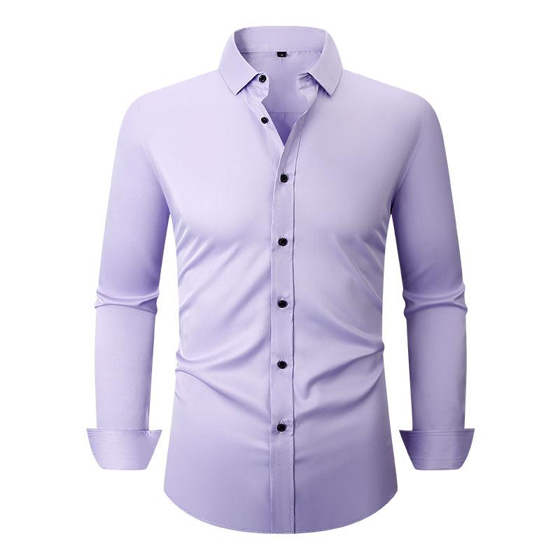 Men’s Wrinkle-Resistant Stretch Long Sleeve Dress Shirt