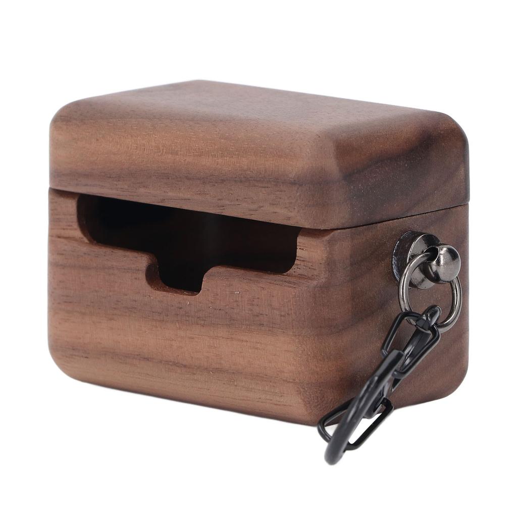 Earbuds Case Cover Walnut Wood Hand Polished Wireless Earbuds Protective Cover for Sennheiser CX‑PLU