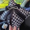 Houndstooth Bowknot Bamboo Charcoal Air Freshener Bag For Car And Home