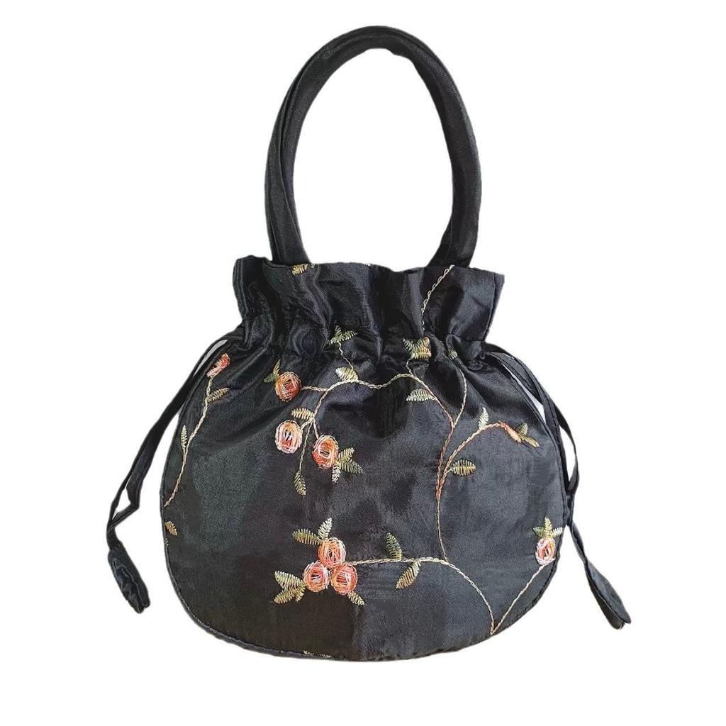 Hand-Embroidered Clutch: Compact Purse for Mobile & Coins, Perfect for Elderly Moms