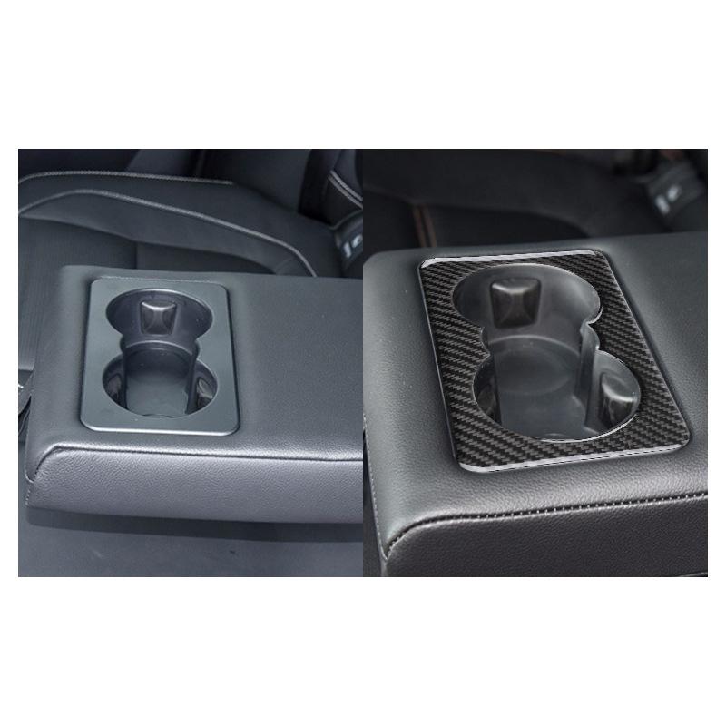 Suitable for Jaguar 16-20F-PACE X761 Carbon Fiber Gear Rear Drainage Cup Frame Decoration Sticker Car Interior