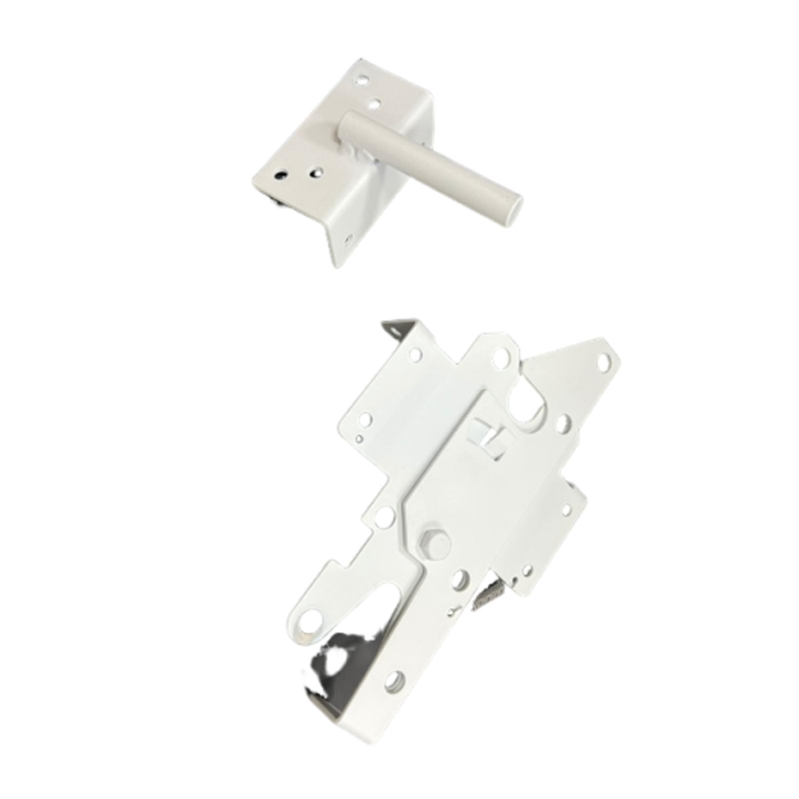 

1PC Quick Pin Door Bolt Automatic Latch Gate Lock Post Mount Bolts Heavy Duty Spring Steel Gravity Locking Door білий