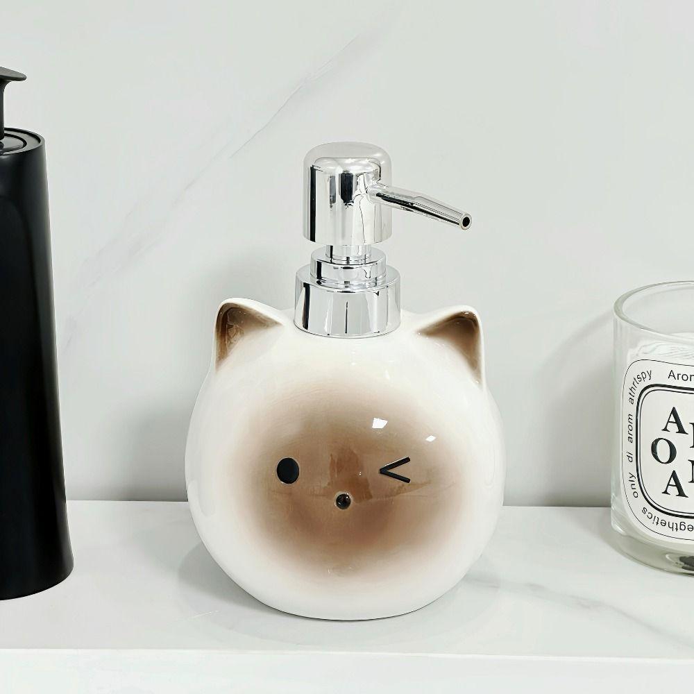 Empty Hand Soap Dispenser Press Type Hand Sanitizer Container Ceramic Lotion Bottle  Bathroom