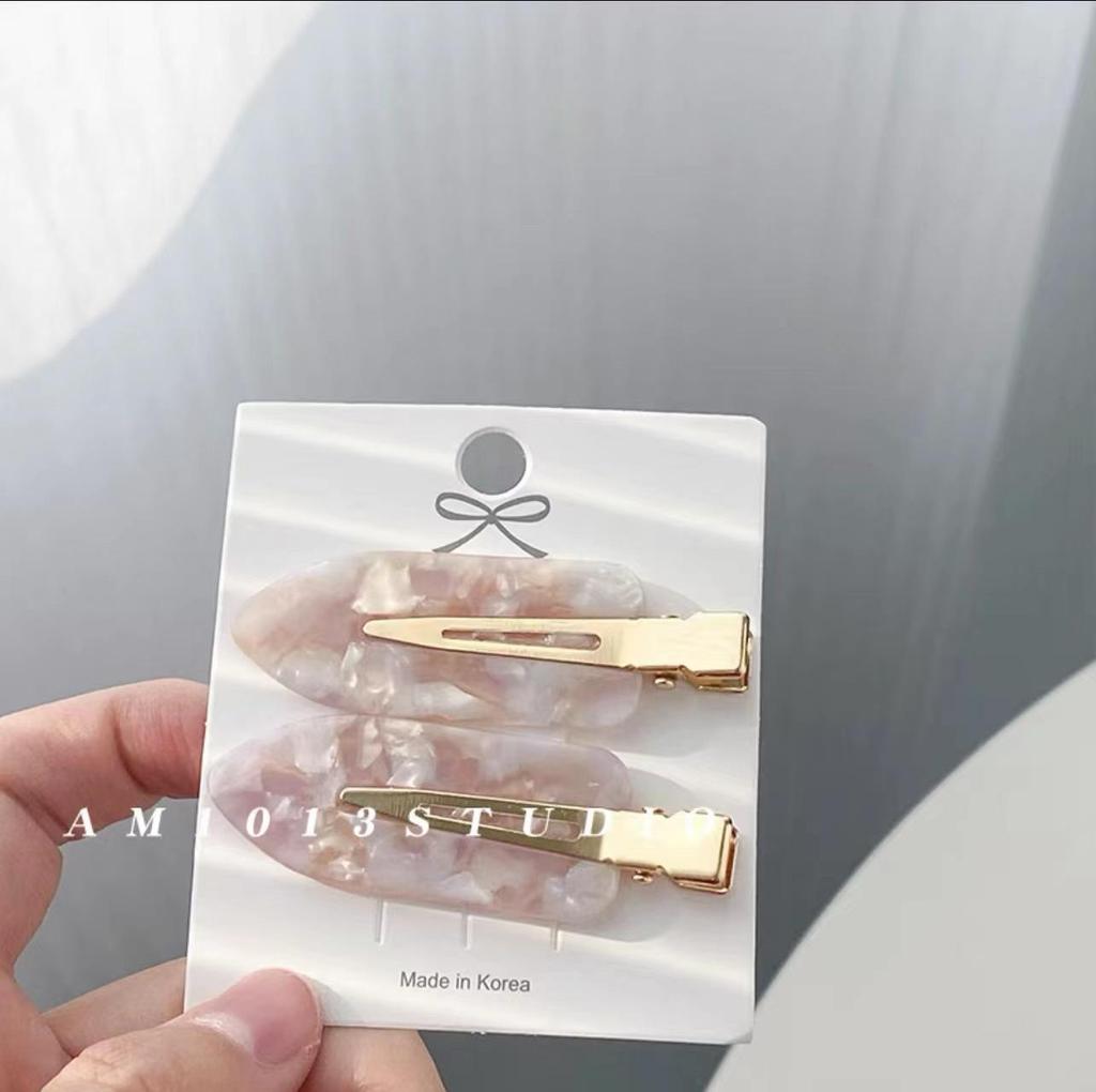 Acetate Hair Clips for Women - No Trace Side Bangs Makeup Duckbill Clips