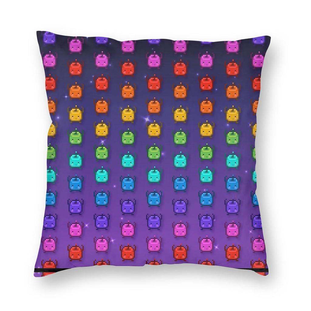 Stardew Valley Rainbow Junimos Pillowcase Polyester Linen Velvet Pattern Zip Decorative Throw Pillow Case Home Cushion Cover