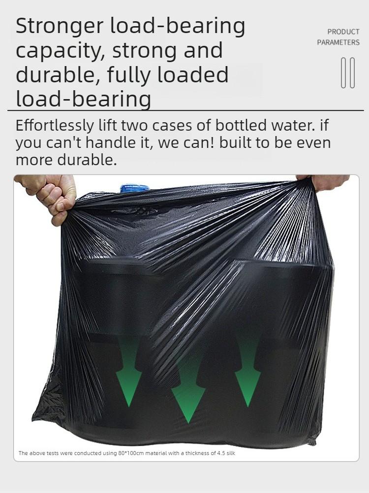 50pcs Extra Large & Thick Black Garbage Bags for Sanitation and Hotels, Commercial Large Garbage Bags