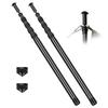 Imgokaha Carbon Fiber Tent and Tarp Poles, Stepless Adjustment, Telescopic Sliding, Compact and Lightweight, Set of 2, with Lightning Protection Caps