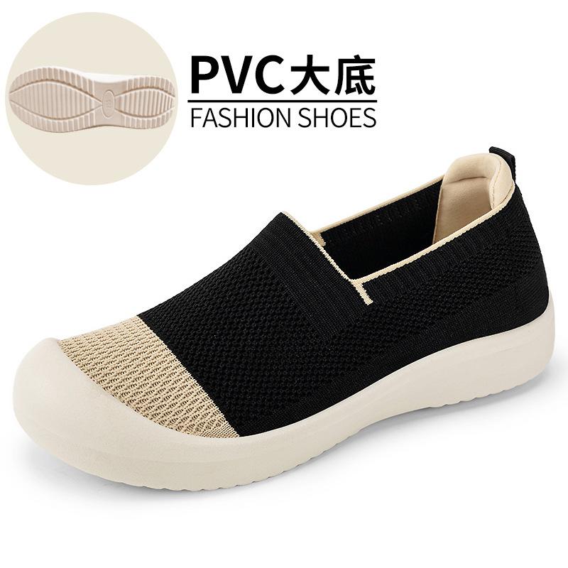 

Женская обувь лето новая летуче-тканая дышащая тканевая обувь простая неглубокая сетчатая обувь полиуретановая легкая повседневная обувь 41