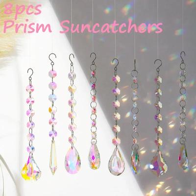1PCs Kristall Suncatcher AB Farbe Regenbogen Chaser Vorhang Anhänger Sun Catcher Glas Prisma Outdoor Fenster Home Garten Decor