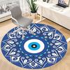 1pc Evil Eye Mandala Office Round Area Rug,  Mat Suitable For Office, Under Office Chairs Bedroom Living Room Home Decor, Room Deco