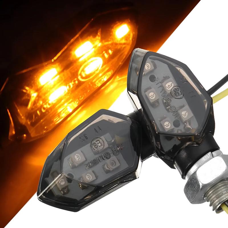 Motorcycle Turn Signals LED Light Mini Indicators Universal Light Super Bright Amber Blinker Lamp