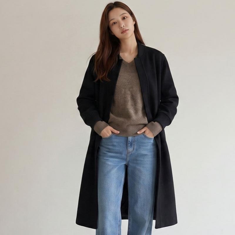 Elua Wool Blended Handmade Long Coat 3 Types To Choose From