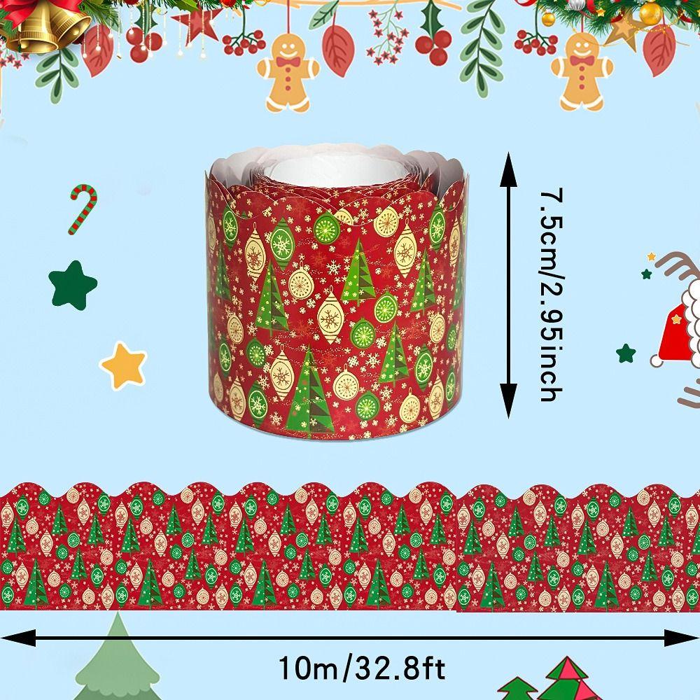 Handmade Crafts Border Paper Paper Stickers Creative Bulletin Board Border  Christmas