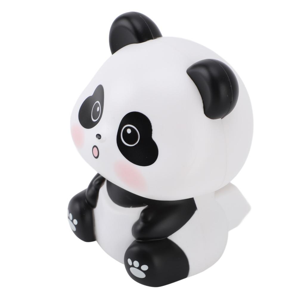 ABS Solar Panda Figurine 3inch Fortune Panda Statue  Indoor Living Room Decor