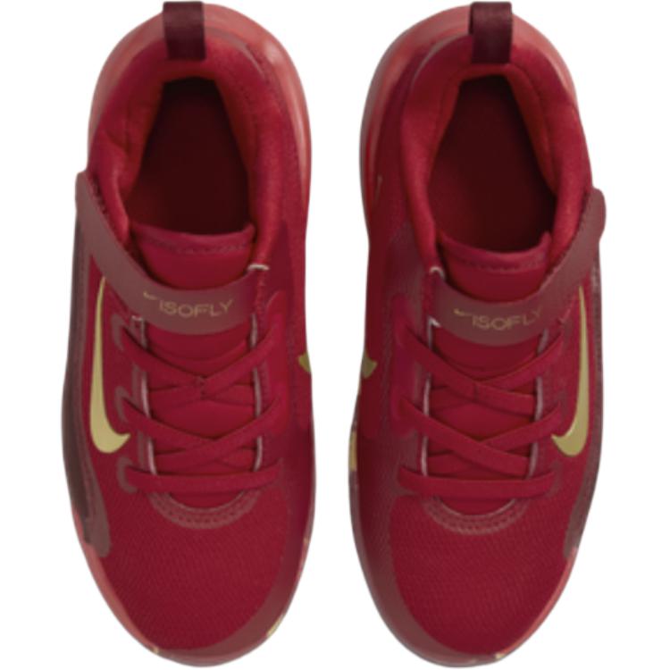 Nike IsoFly PS Gym Red Metallic Gold Kids Sneakers Team-Red Dark-Team-Red FZ7297-600