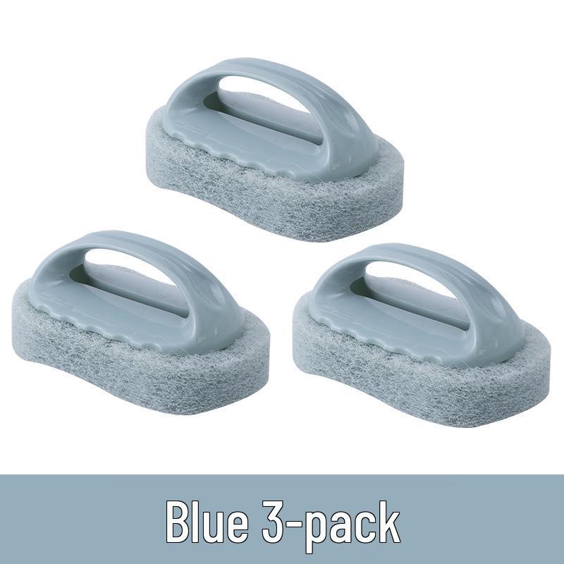 Multifunctional Cleaning Brush with Handle for Kitchen & Bathroom - Powerful Brush & Decontamination Sponge for Tiles & Dishes