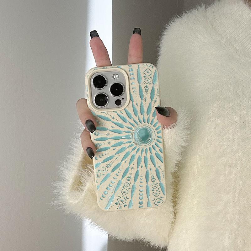 

Sun totem for apple 16promax/15 mobile phone case 14plus lychee branch soft case drop-proof apple 16promax