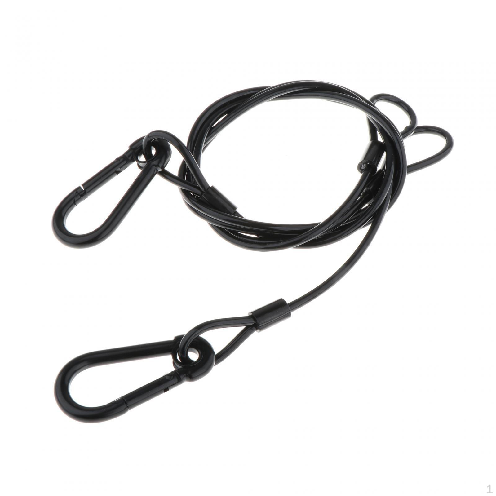 

Кабелі 220 фунтів Надміцний Плетений Захисний Дріт Клубна Вечірка Освітлення Мотузка Black 34.7in 2pc